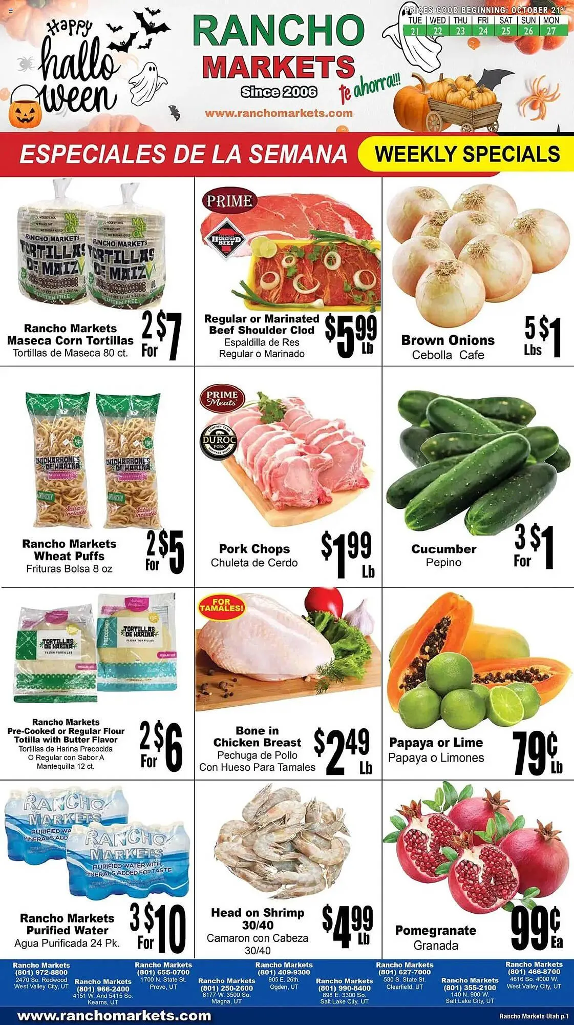 Weekly ad Rancho Markets weekly ad from October 21 to October 27 2025 - Page 1