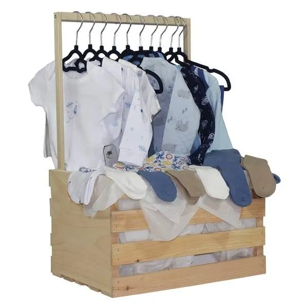 38 Piece Boy Clothing Baby Shower Wardrobe Gift Crate