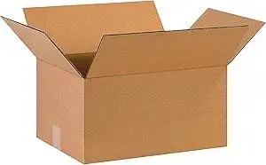 Partners Brand 16x12x8 Corrugated Cardboard Boxes, 16"L x 12"W x 8"H, Pack of 25 | Shipping, Packaging, Moving, Storage Box for Business, Strong Wholesale Bulk Boxes 16128