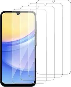 4 Pack Glass Screen Protector Compatible for Samsung Galaxy A15 5G /A15 4G 6.5 Inches [9H Hardness]-HD Screen Tempered Glass, A156M/DSN 6.5",Scratch Resistant,Easy Install A156u SM-A156vl
