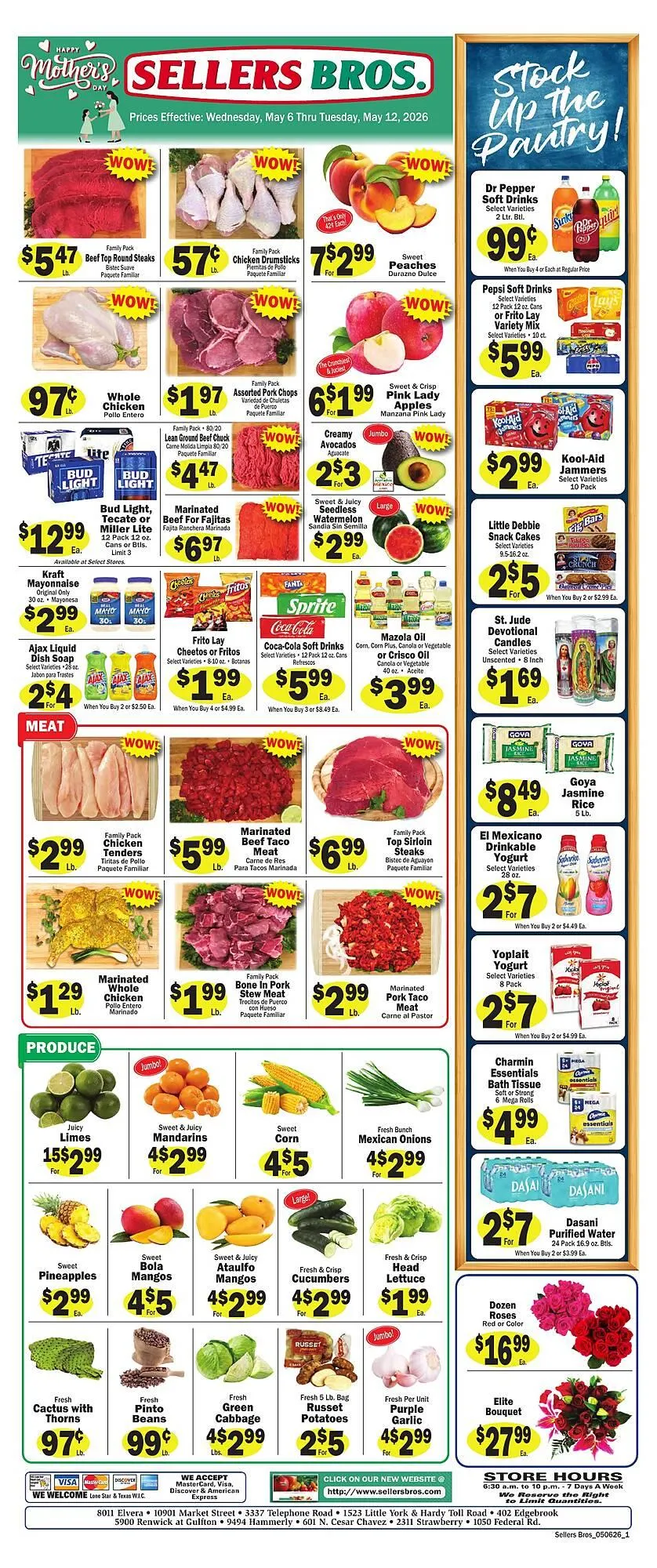 Weekly ad Sellers Bros weekly ad from May 6 to May 12 2026 - Page 1