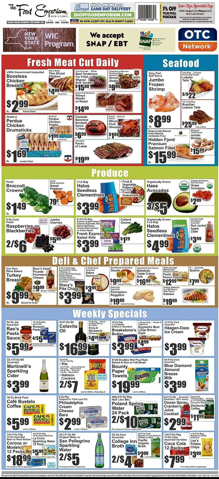 Weekly ad The Food Emporium circular from December 19 to December 25 2025 - Page 1