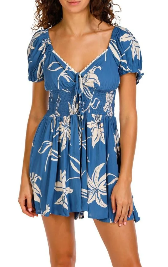 Angie Juniors Floral Short Sleeve Romper