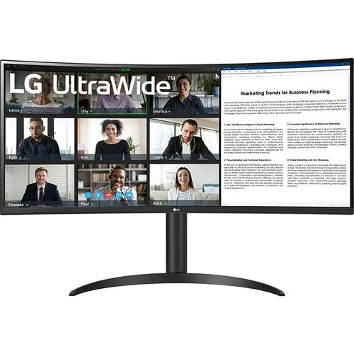LG 34WR55QK B 34" Curved UltraWide WQHD HDR 10 100Hz Monitor with USB Type-C