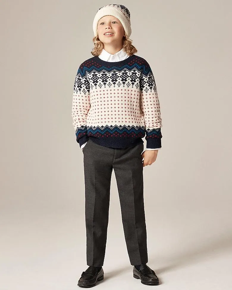 Kids' vintage Fair Isle sweater in wool blend