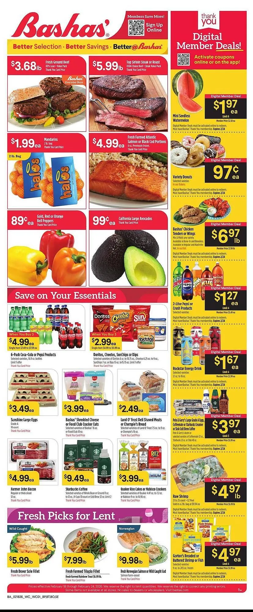Weekly ad Bashas' weekly ad from February 18 to February 24 2026 - Page 1