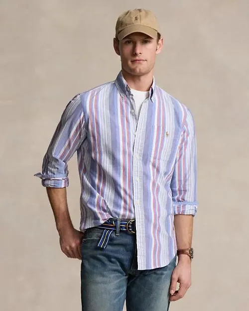 Classic Fit Striped Oxford Shirt