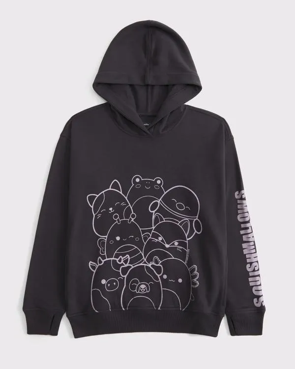 oversized squishmallows graphic popover hoodie