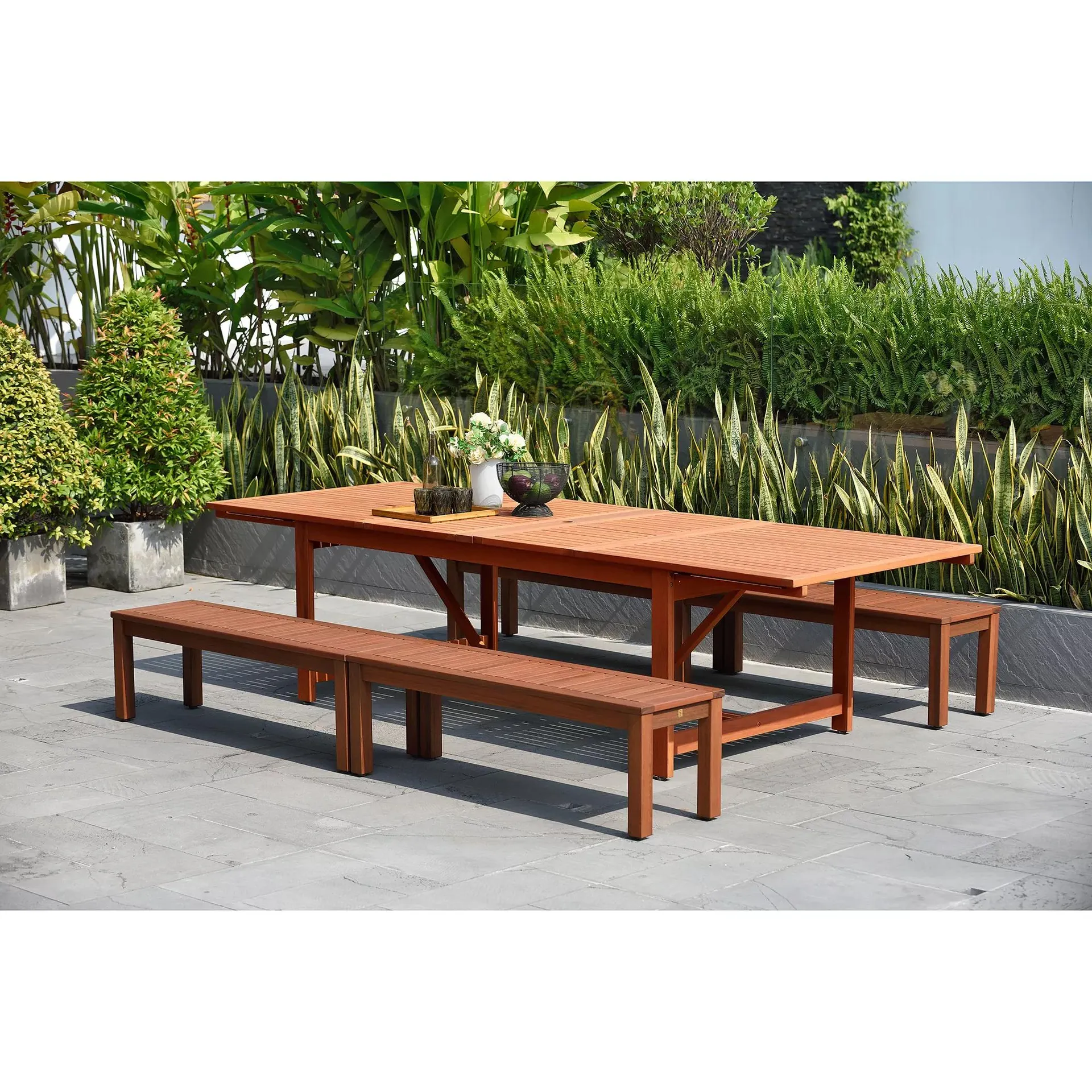 Amazonia 5-Piece Futhek FSC Certified Wood Outdoor Patio Dining Set