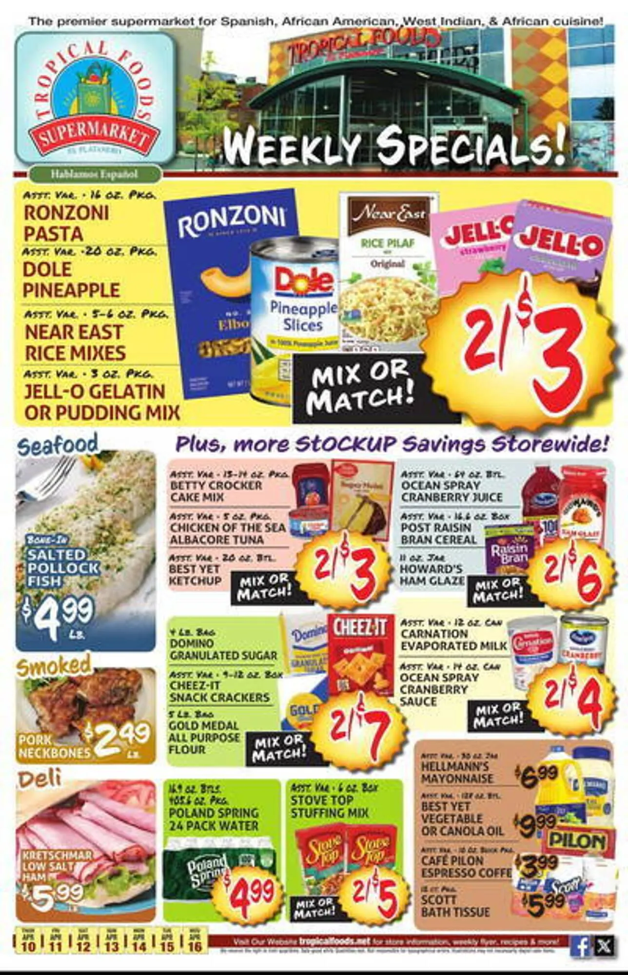Tropical Foods Supermarket Weekly Ad - 1