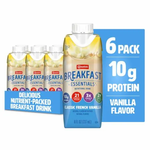 Carnation Breakfast Essentials Ready to Drink Vanilla Protein Shake Multipack