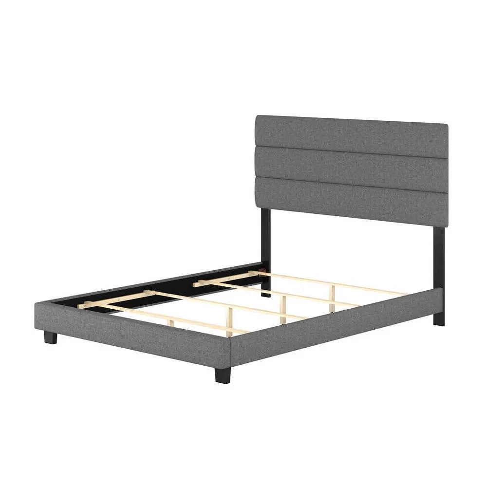 Reading Queen Grey Fabric Bed