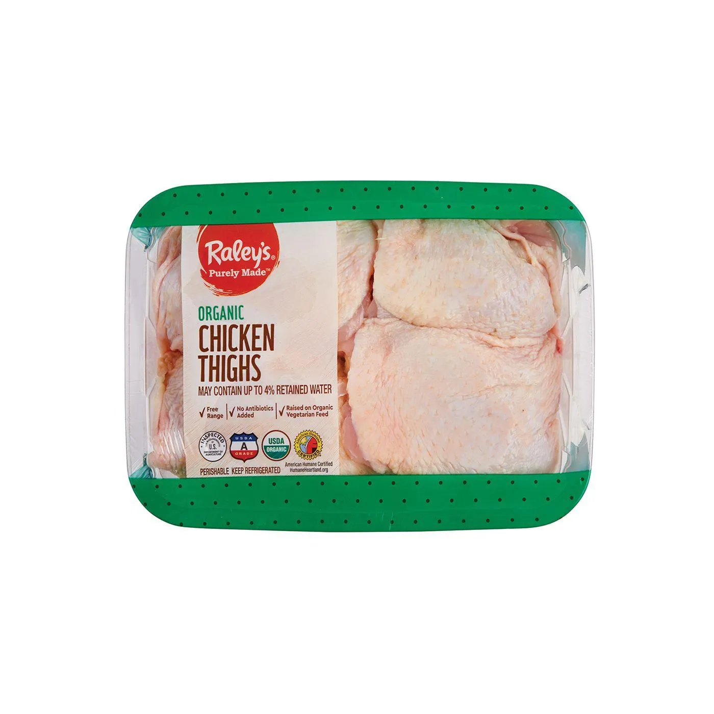 Raley's Purely Made Organic Chicken Thigh Bone-in