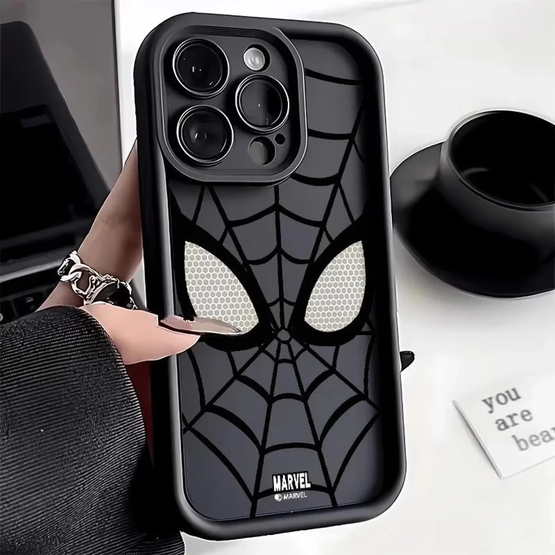 Funda de teléfono de TPU de varios pasos con diseño de Spider Man de Marvel para iPhone 16, 15, 14, 13, 12, 11 Pro Max, XR, XS, 7, 8 Plus, funda de silicona suave y genial