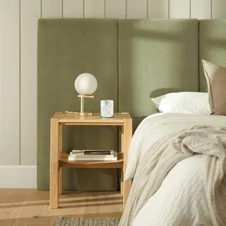 Noel Velvet Headboard Extension Panels - Plush Pacific Sage