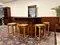 English Corner Bar with Bar Stools, Set of 5