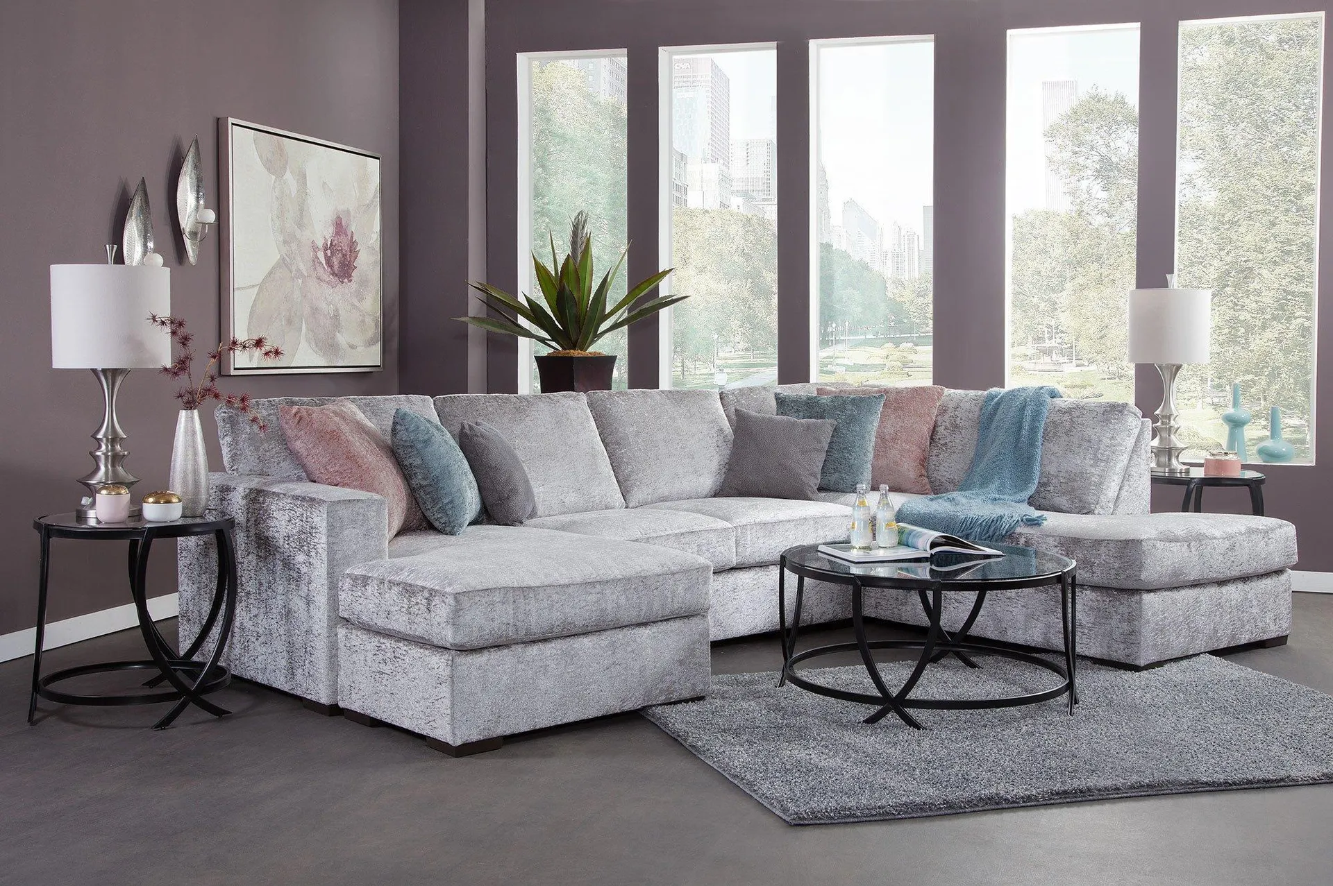2 - Piece Luxe Double Chaise Sectional