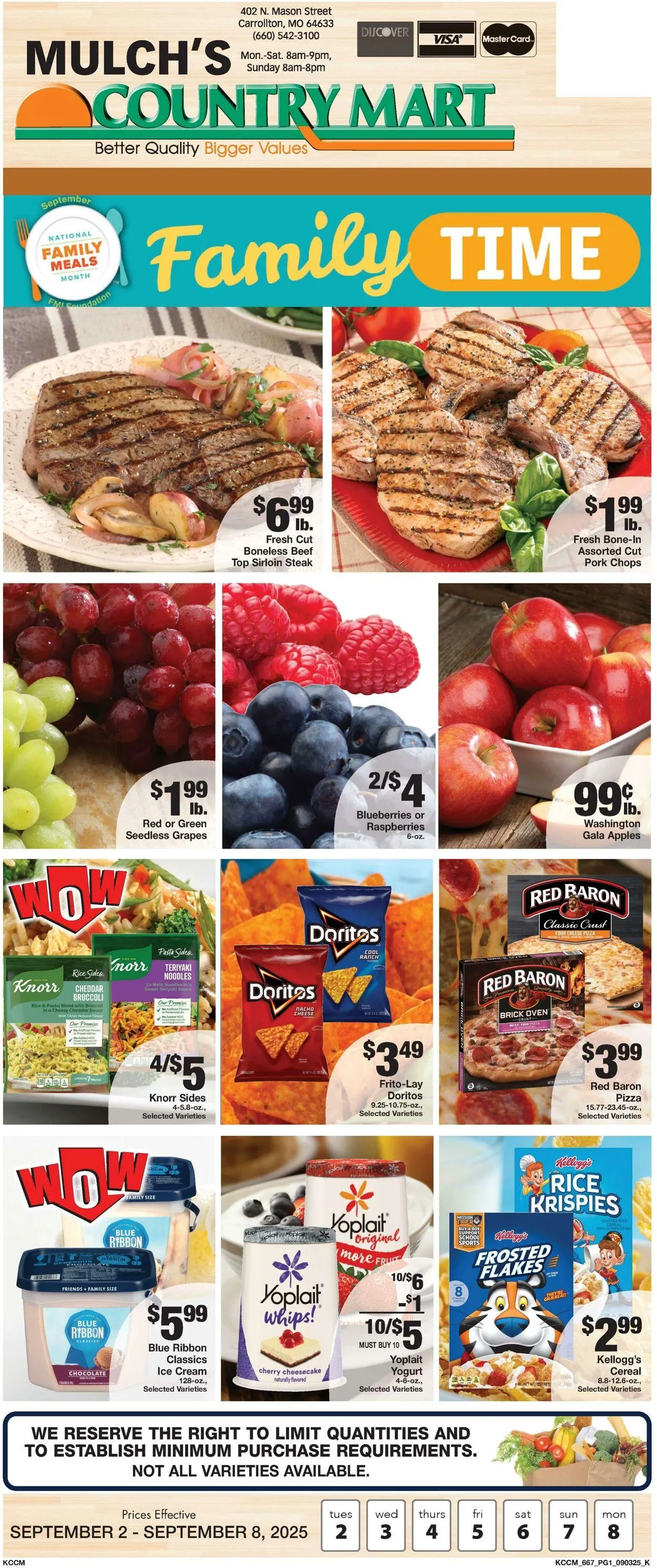 Weekly ad Country Mart from September 2 to September 8 2025 - Page 1