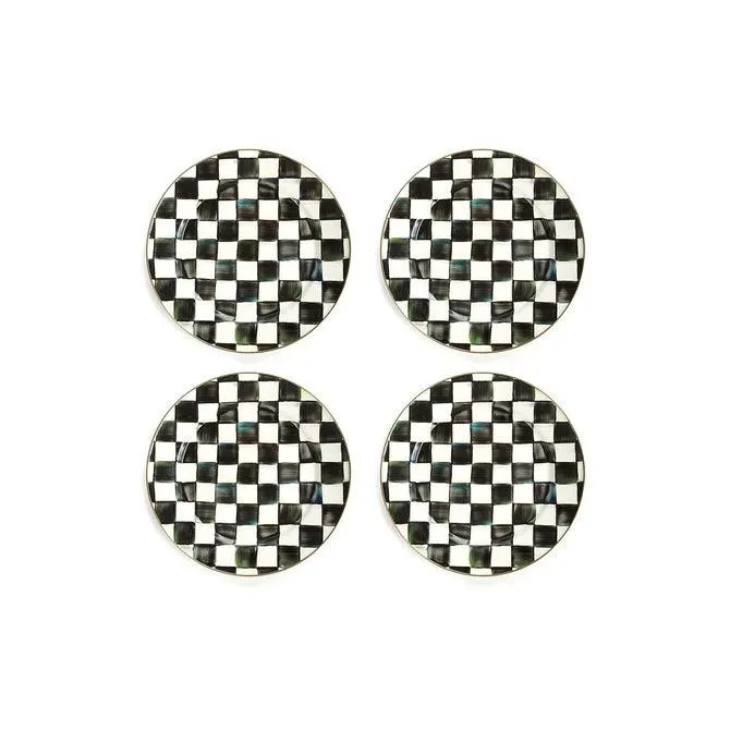 Courtly Check Chargers, Set of 4