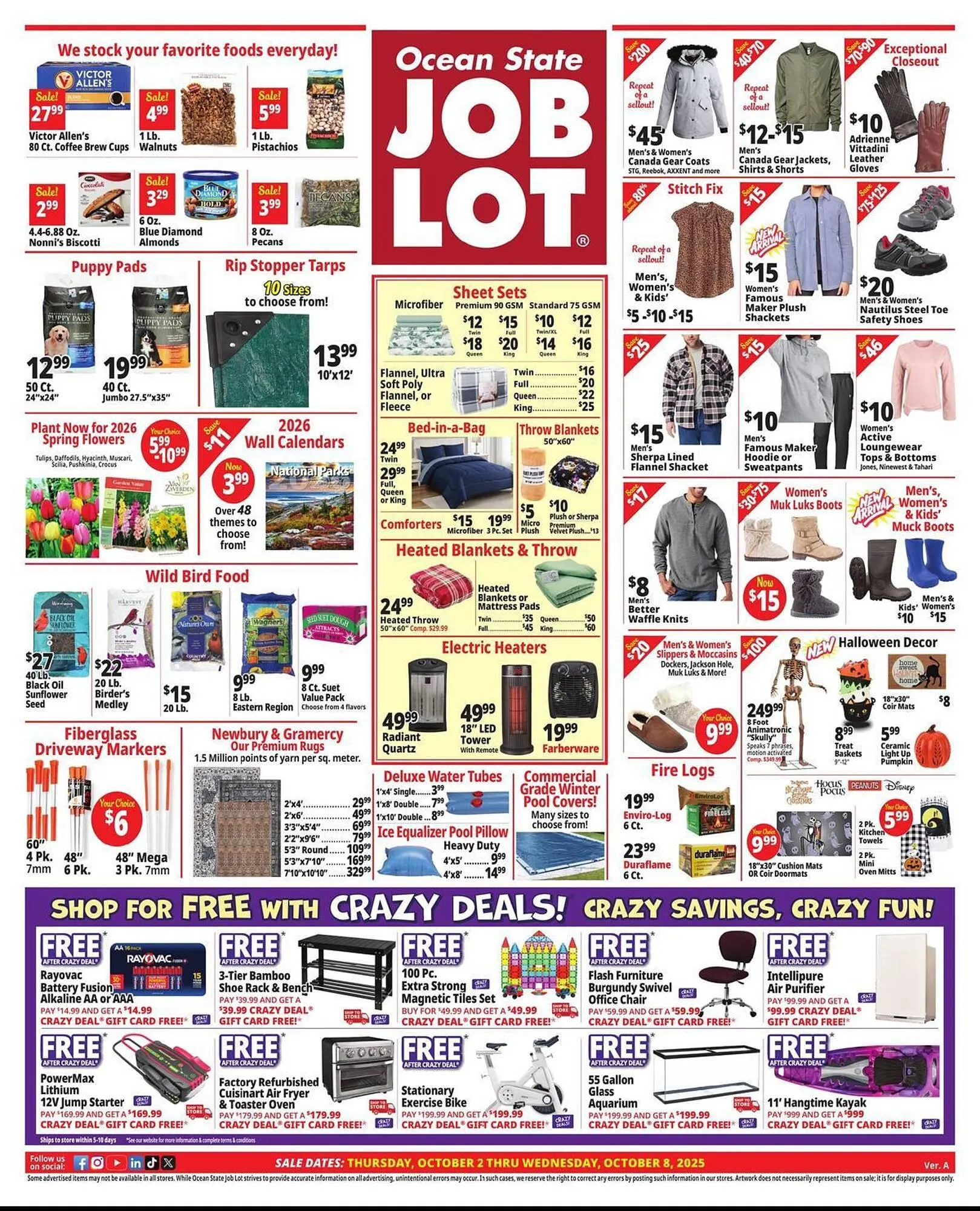 Weekly ad Ocean State Job Lot flyer from October 2 to October 8 2025 - Page 1