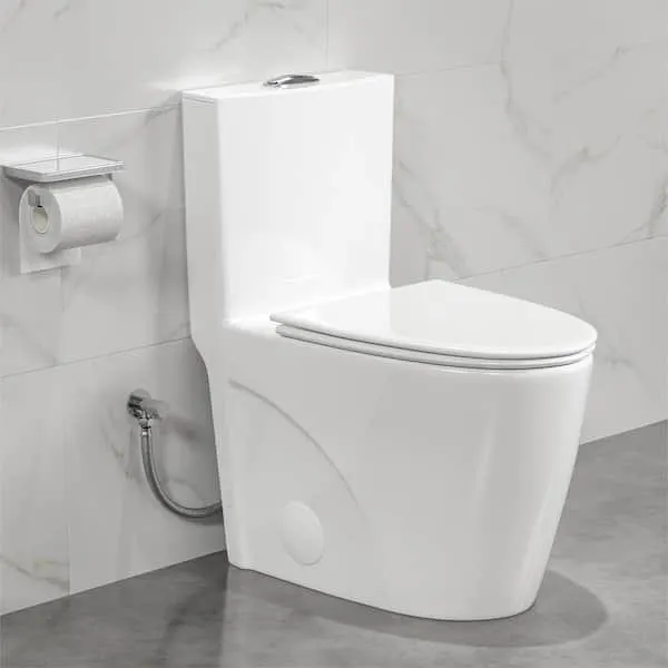 Reno 1-Piece 1.1/1.6 GPF Siphon Dual Flush Elongated ADA Chair Height Toilet in Crisp White, Seat Included