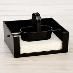 Black Metal Napkin Holder