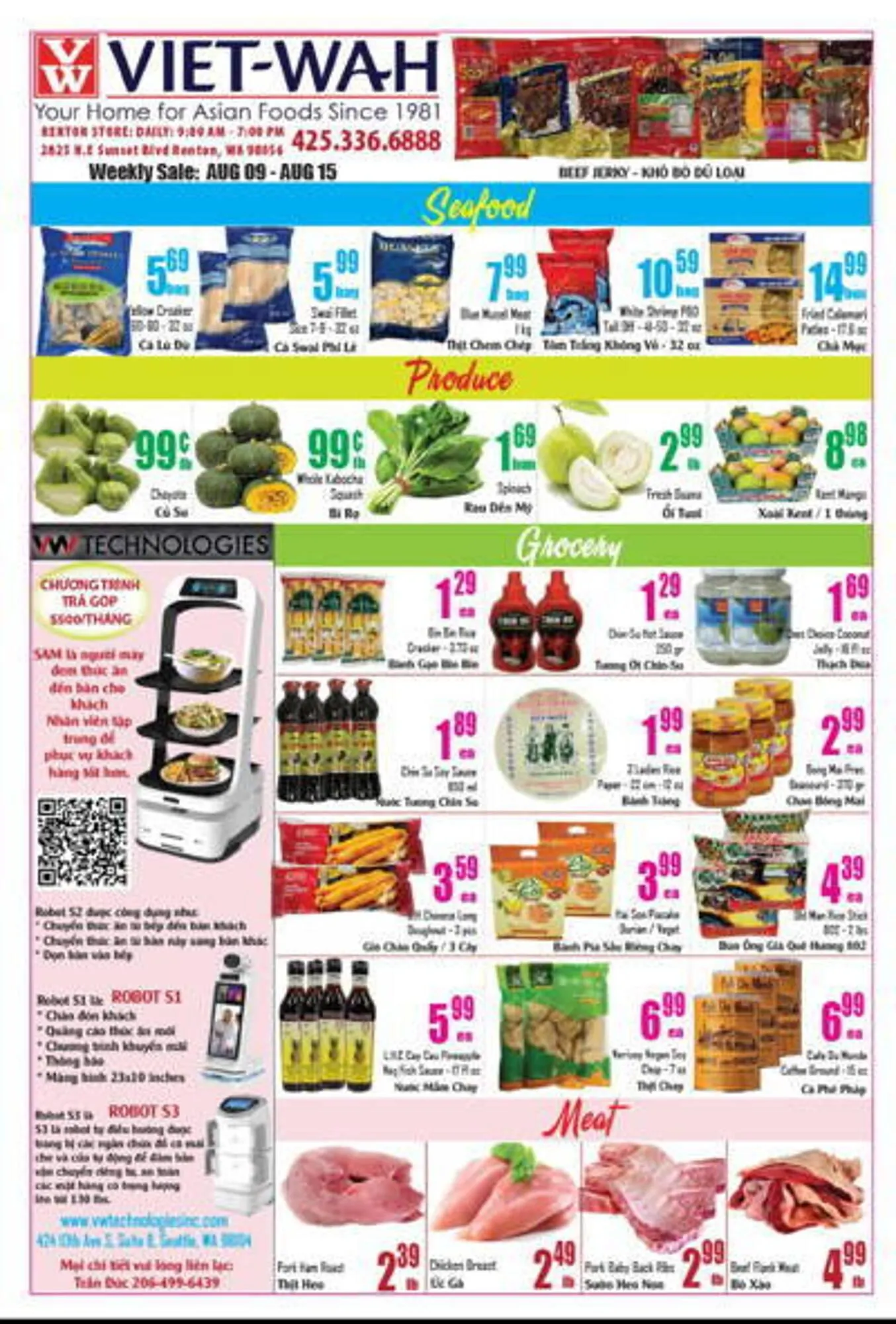 Viet Wah Supermarket Weekly Ad - 1