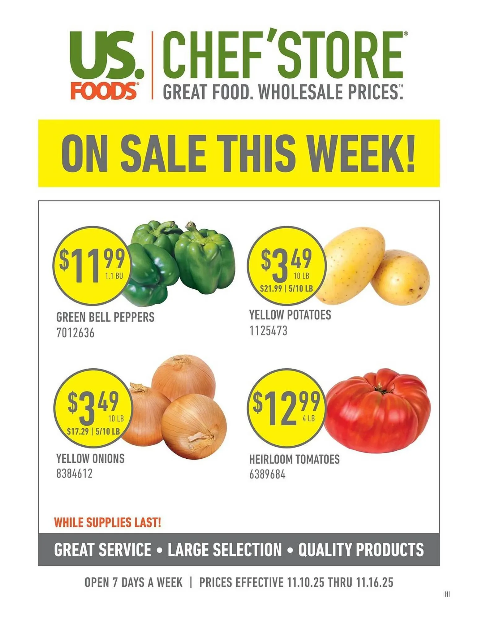 Weekly ad US Foods Chef's Store weekly ad from November 10 to November 16 2025 - Page 1