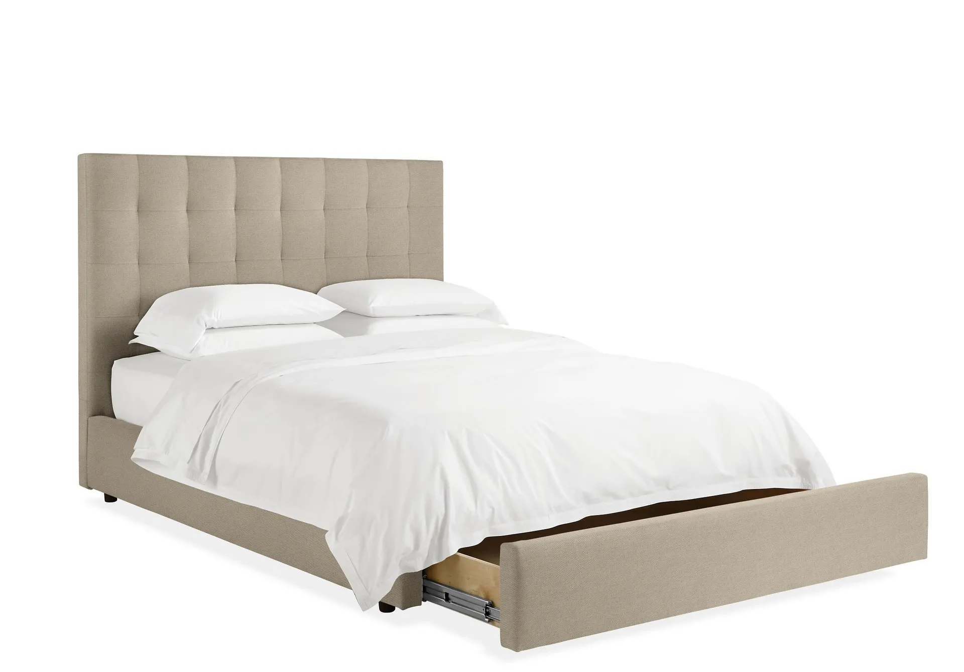Avery Queen 48" Headboard Storage Bed in Arin Linen
