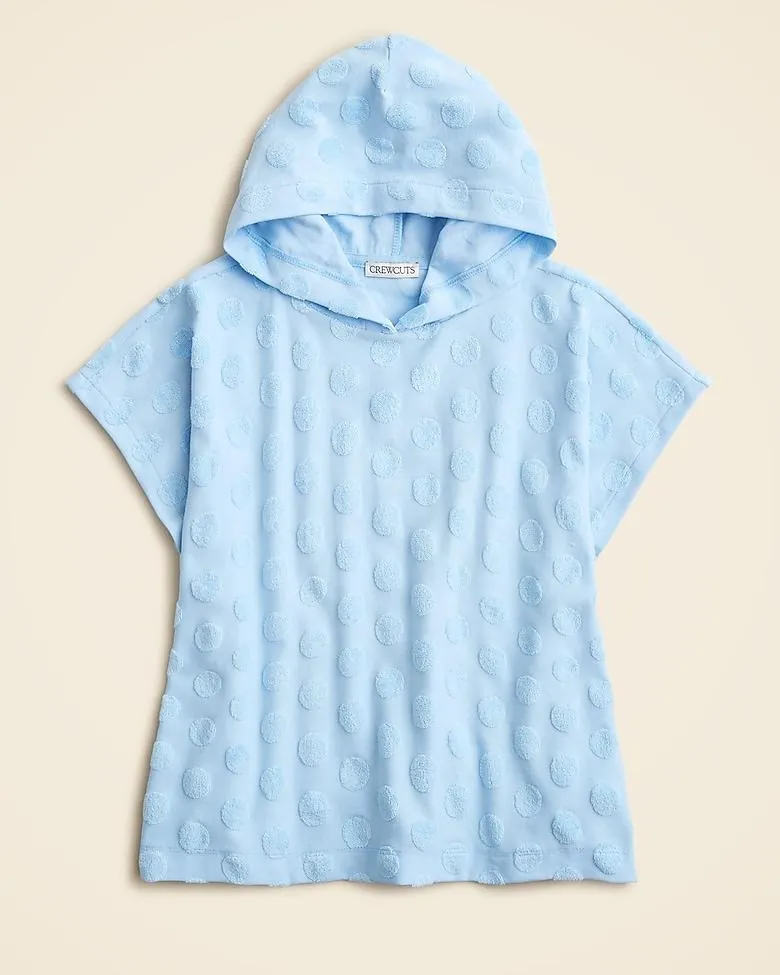 Girls' hooded tunic in polka-dot cotton