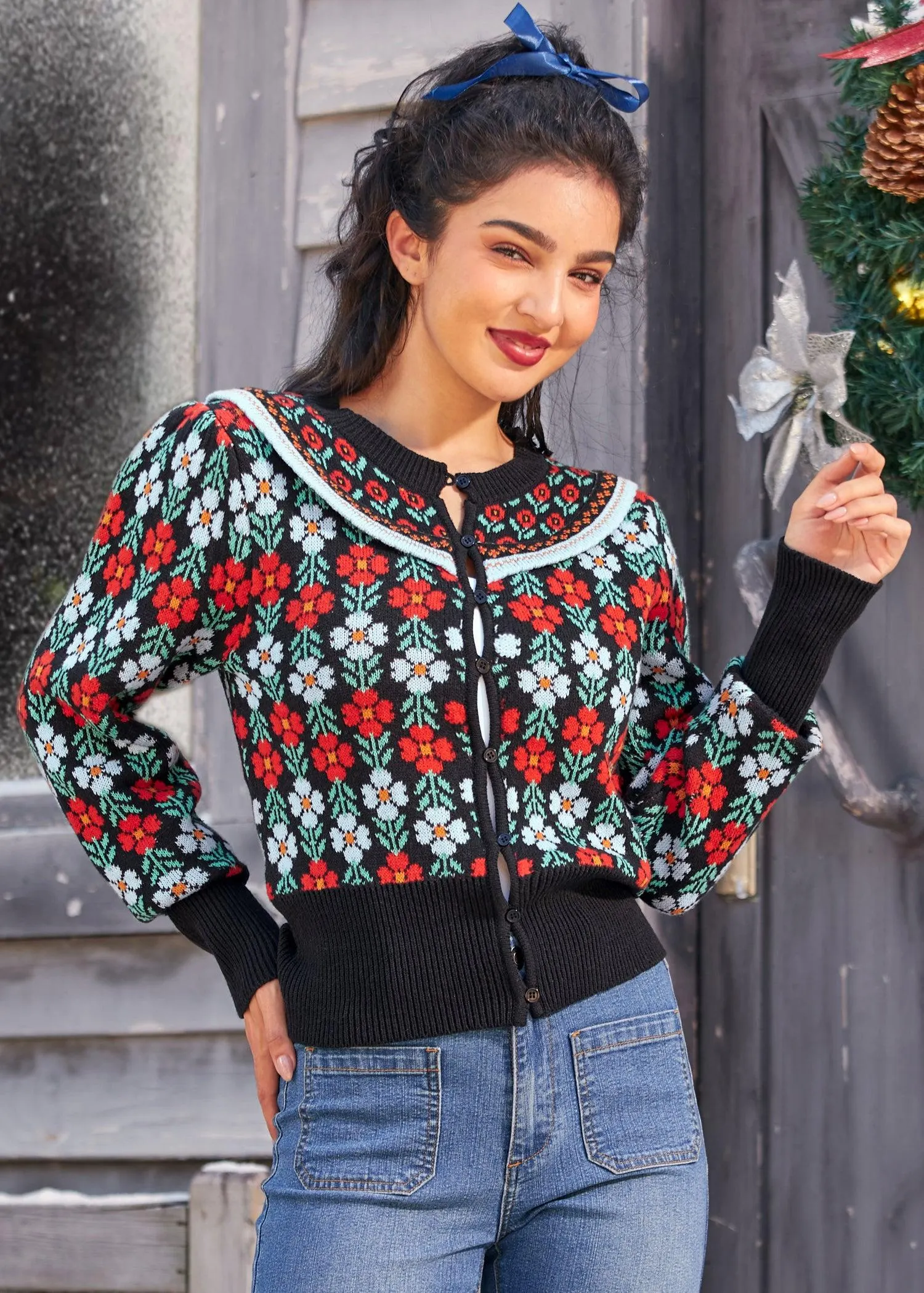 Timeless Tapestry Jacquard Cardigan