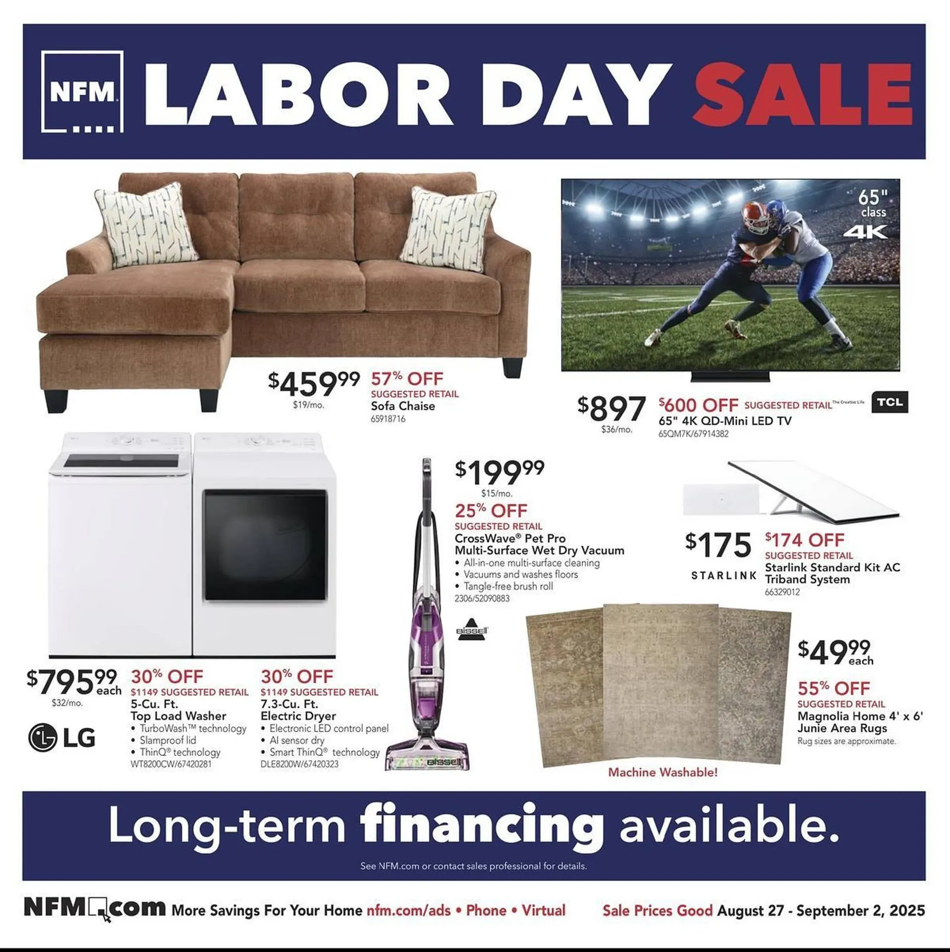 Weekly ad Nebraska Furniture Mart Weekly Ad from August 27 to September 2 2025 - Page 1