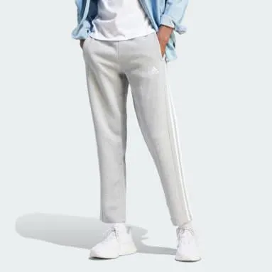 Essentials 3-Stripes Open Hem Fleece Pants