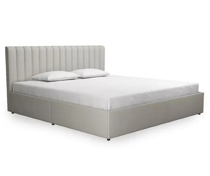 Brittany Gray Upholstered King Storage Bed
