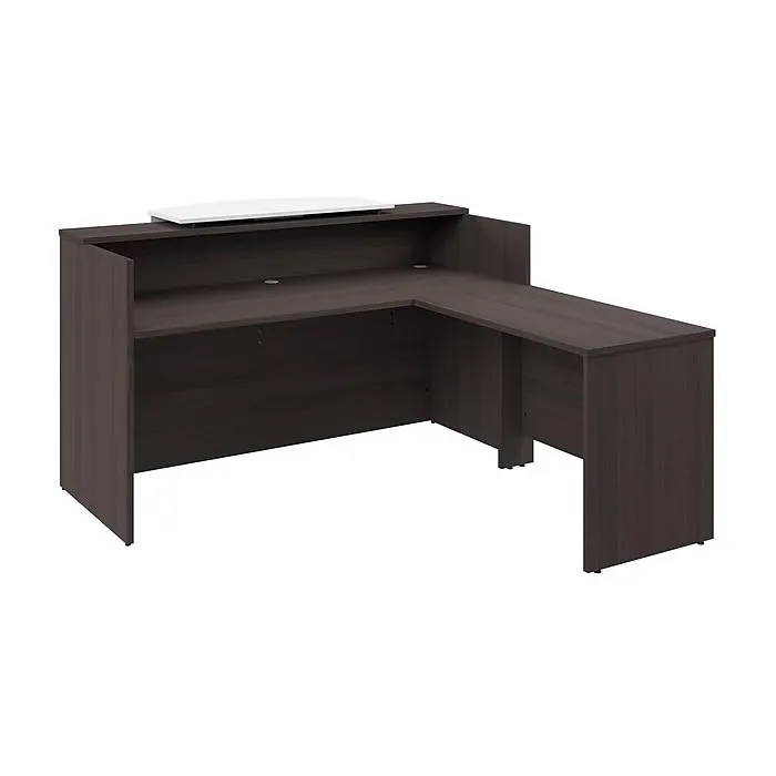 Bush Business Furniture Arrive 72"W L Shaped Reception Desk with Counter,