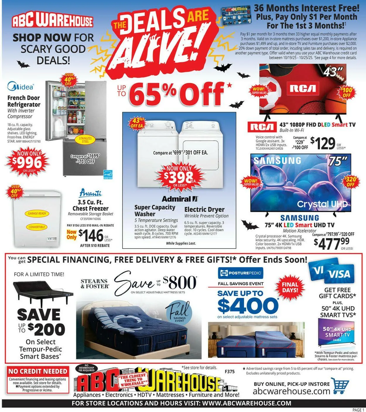 Weekly ad ABC Warehouse Current weekly ad from October 19 to October 25 2025 - Page 1
