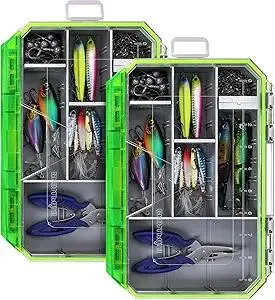 Ghosthor Fishing Tackle Box, Waterproof 3600 and 3700 Tackle Trays, Plastic Tackle Box Organizer with Removable Dividers, Storage Lure Box and Terminal Tackle Storage