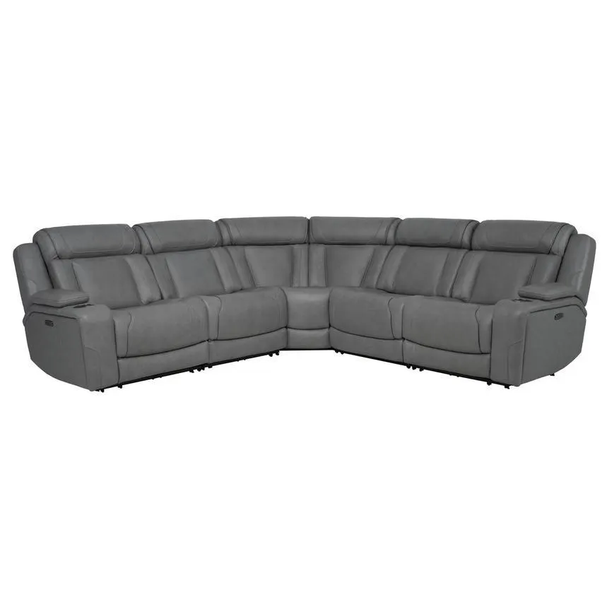 Cobalt 5PCS/3PWR Leather Power Reclining Sectional