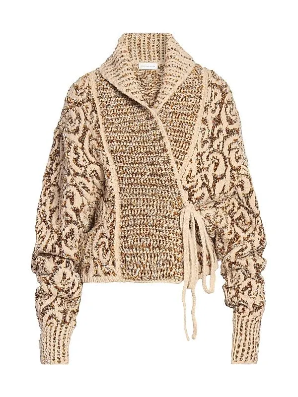 Tekla Embellished Wool-Blend Sweater