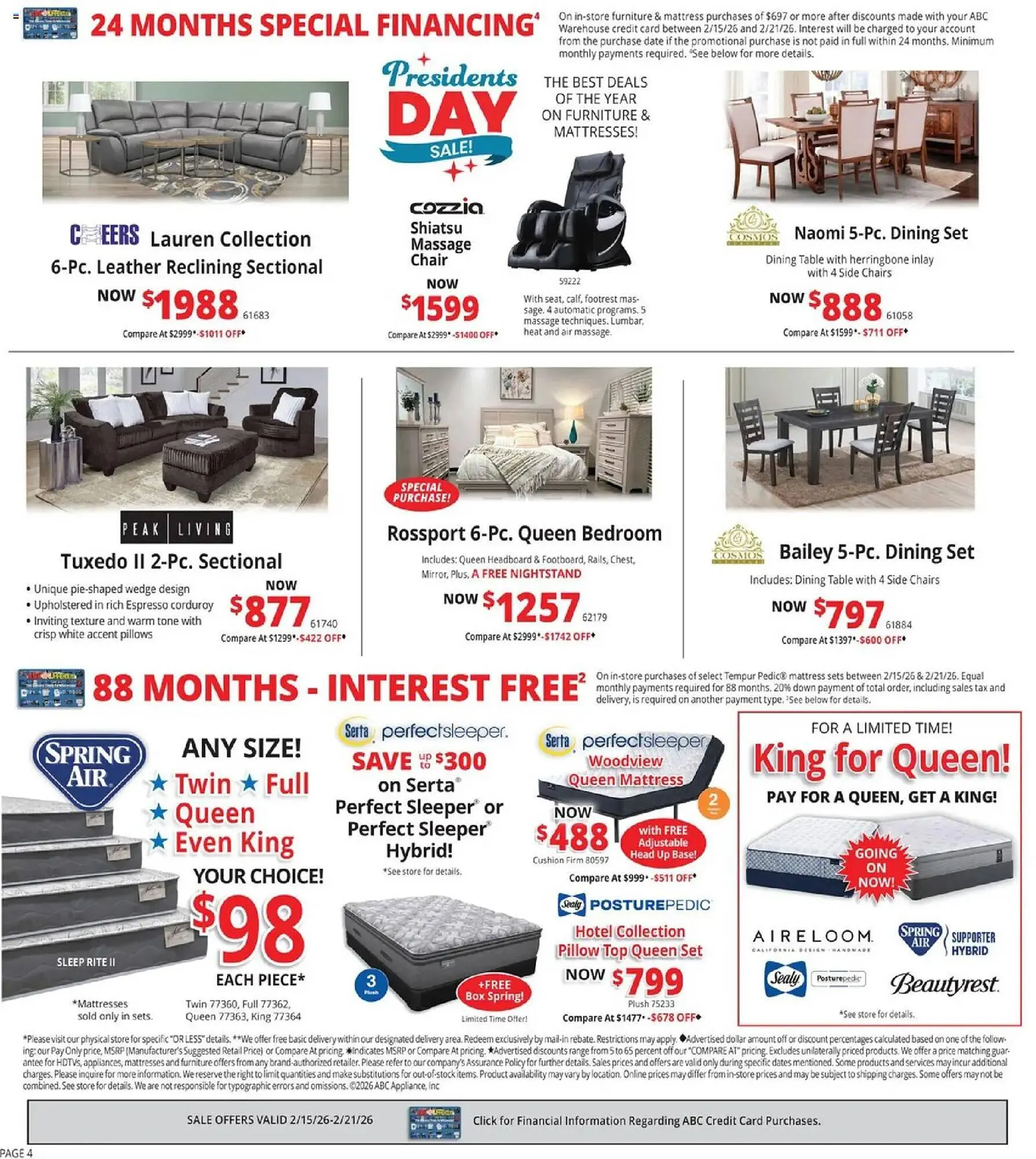 Weekly ad ABC Warehouse weekly ad from February 15 to February 21 2026 - Page 4