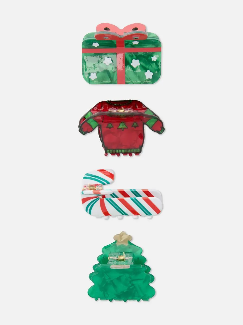 4-Pack Christmas Hair Clips
