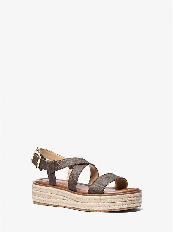 Lynn Signature Logo Platform Espadrille Sandal