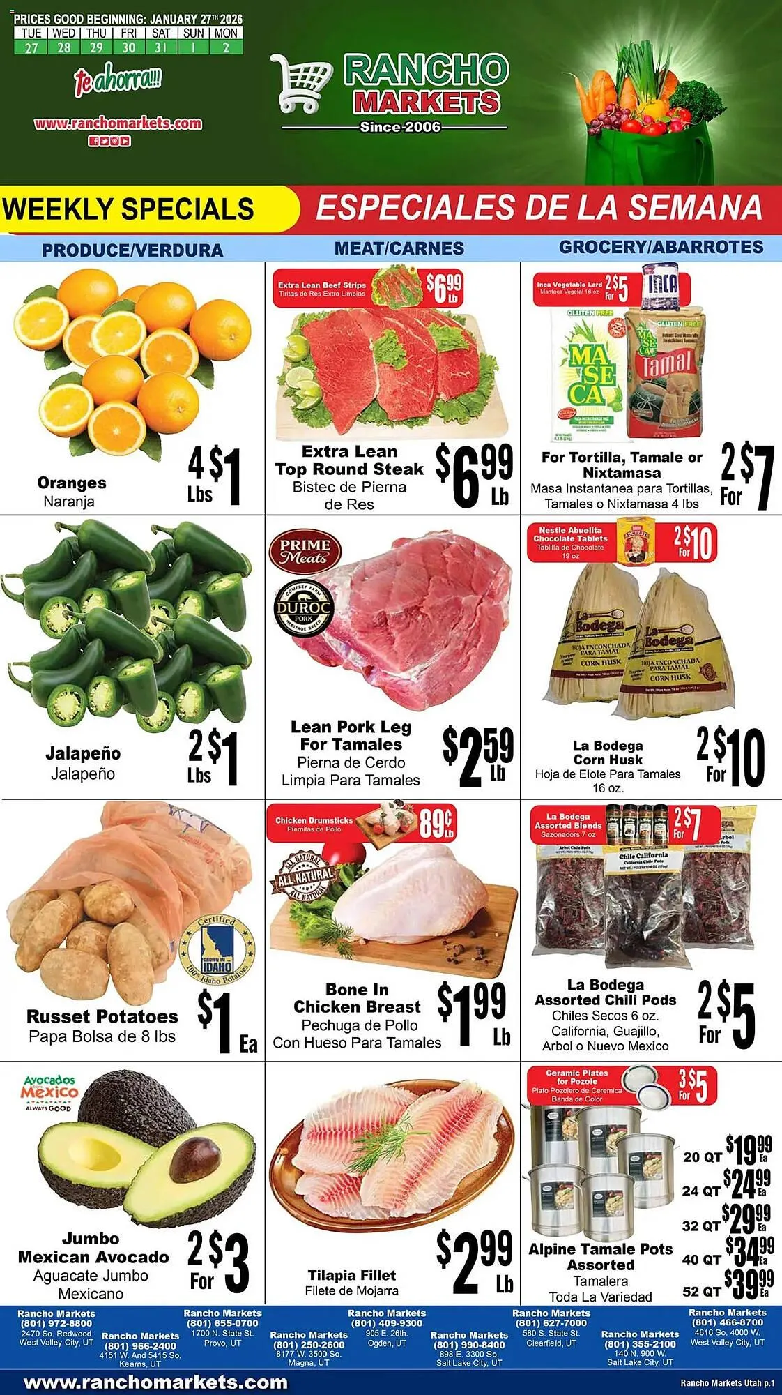Rancho Markets weekly ad - 1