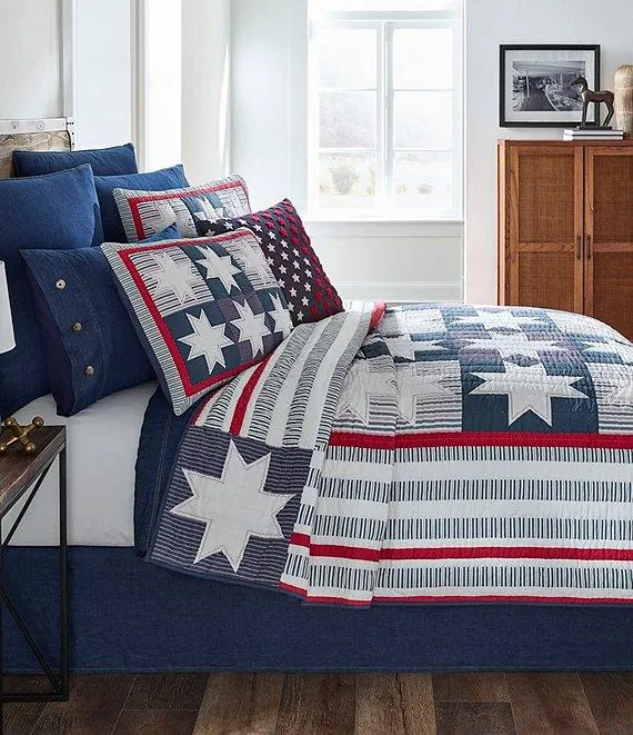 Miller Patriotic Embroidered Print Mini Quilt Set