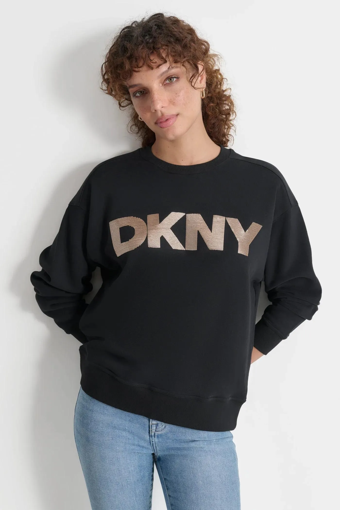 SEQUIN LOGO SWEATSHIRT