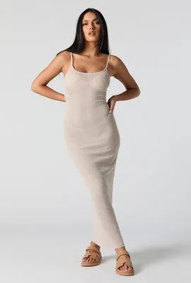 Open Knit Sleeveless Maxi Dress