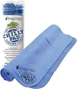FROGG TOGGS Chilly Pad, Instant Cooling Towel, long lasting, reusable, Sports and Outdoors Neck Towel 33x13, Sky Blue