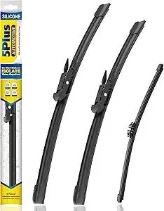5 PLUS® Silicone Windshield Wipers Replacement for 2011-2024 Ford Explorer Wiper Blades(Set of 3),Automotive Replacement Windshield Wiper Blades For My Car-26"/22"/11"