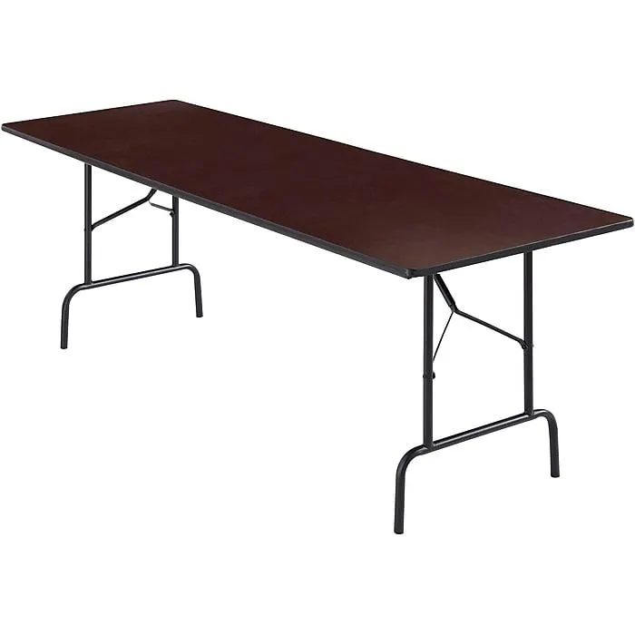 Staples 8' x 30" Wooden Heavy Duty Folding Table,