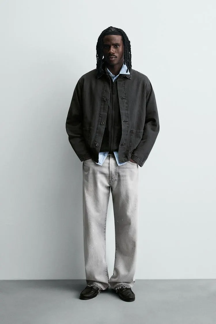 WASHED COTTON - LINEN OVERSHIRT